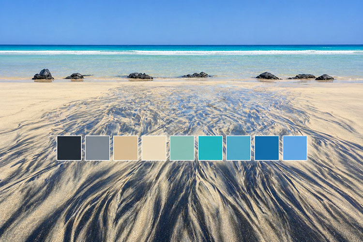 Colori del mare nell'arredamento